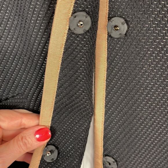 Talbots Textured Coat Snap Front Black Cotton Blend Women’s Plus Size 16 - Picture 5 of 8